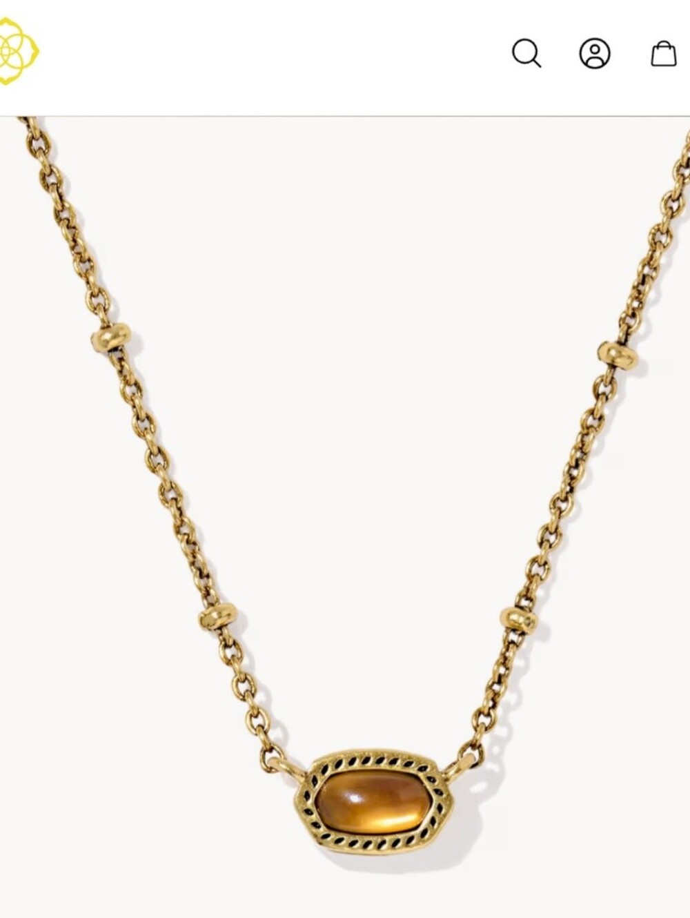 Mini Elisa Vintage Gold Satellite Short Pendant Necklace